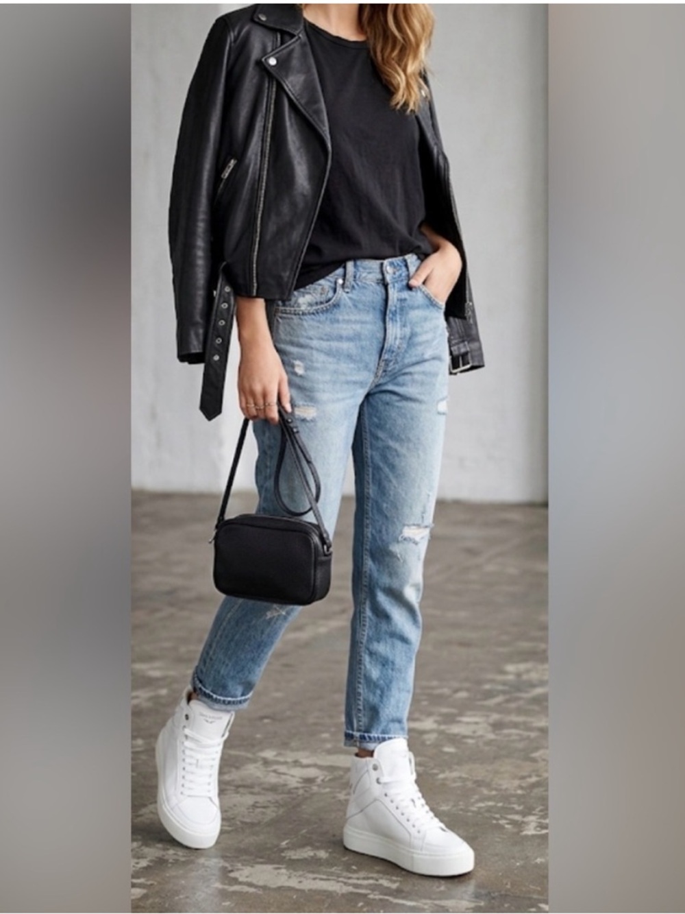 Zadig & Voltaire $498 White High Flash High-Top Leather Sneakers with Side Zip - Picture 7 of 7